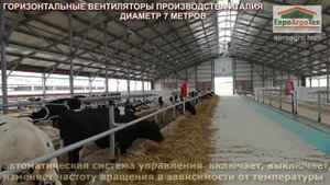 Горизонтальные потолочные вентиляторы для ферм