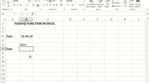 Excel  TODAY Function In Excel  Hindi  Urdu   Lesson 36