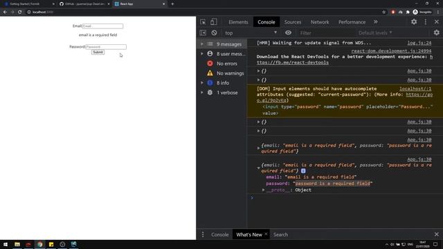 Formik With Yup React Form Validation - React Javascript Tutorial смотреть онлайн