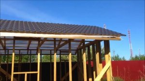 Монтаж металлочерепицы и монтаж конька. День 8-10.