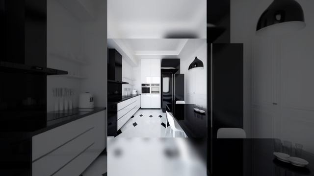 Дизайн кухни в стиле белый минимализм Kitchen design in the styles of white minimalism