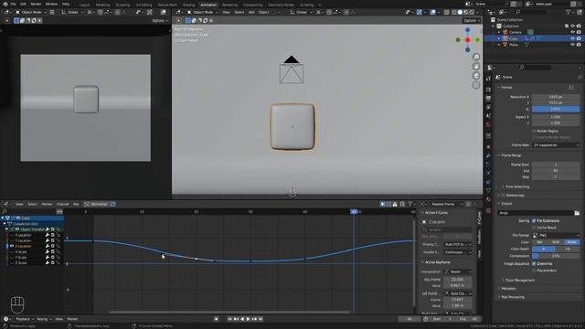 Зацикленная анимация в Blender | Graph Editor | Тонкая подстройка анимации