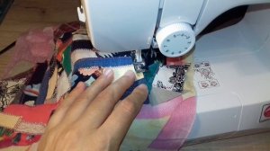 ТЯП-ЛЯП в ЗИГЗАГЕ, ШЬЁМ!!! Куда и как применить обрезки лоскутов? Лоскутный Блок из остатков ткани.