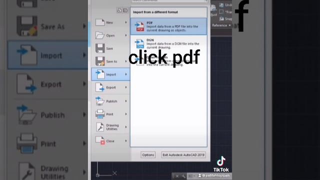 Convert PDF file to AutoCAD file