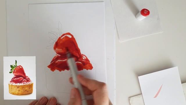 Как нарисовать маркерами десерт (Видео-урок по рисованию маркерами)