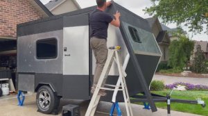TIME LAPSE - Complete Travel Trailer Build - DIY Camper RV Caravan (Start to Finish)