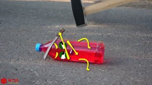Experiment Doodles: Hammer vs Coca Cola, Fanta, Sprite | Oddly Satisfying Video | Woa Doodles