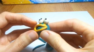 Как слепить из пластилина Монстра с большой улыбкой ?\Видео лепка