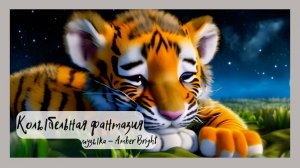 Колыбельная фантазия: тигрёнок засыпает под звёздами