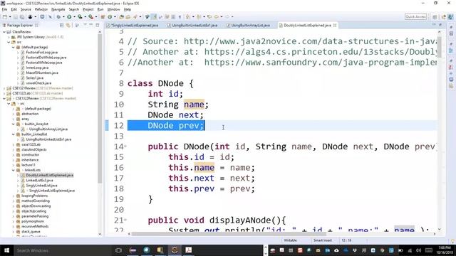 CSE1322 Lecture 17 DoublyLinkedList Program Explained