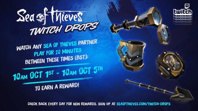 New Sea Of Thieves Twitch Drops coming out TOMORROW!