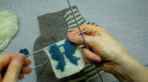 Жаккард по платочной вязке. Мудра "Спаситель жизни"