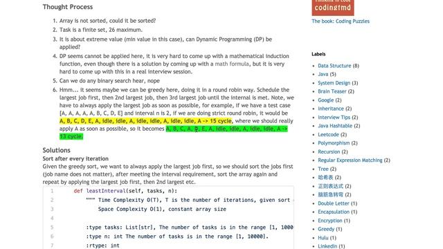 Baozi Training Leetcode 621 solution: Task Scheduler смотреть онлайн