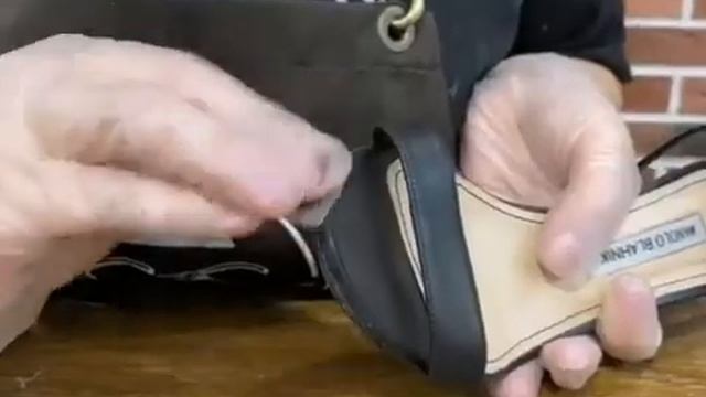 Восстановление кожаных босоножек