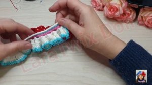 Комплект "Эсмеральда"* Топик крючком с оборкой* Мастеркласс*