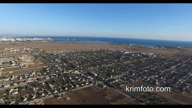 Село Уютное пригород Евпатории 2015 Крым с высоты птичьего полета