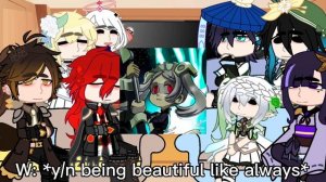 Genshin impact characters react to y/n as Marie (skull girls)