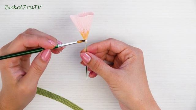 Вьюнок из гофрированной бумаги. Цветы из гофры Мастер Класс смотреть онлайн