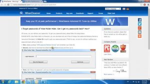Get back Wise Folder Hider password