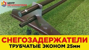 Снегозадержатели трубчатые ЭКОНОМ D-25мм для безопасности кровли