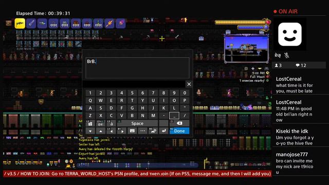 (1.4.4 UPDATE) / PS4 / Terraria Ultimate All Items World / 24/7 / смотреть онлайн