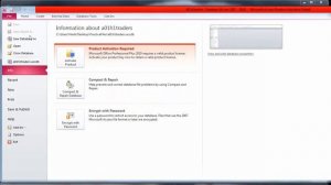 Microsoft Access:  Open, Save and Work with a New File