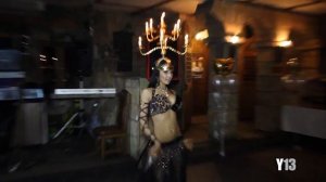 Танец живота с канделябром. Алена Шачнева.