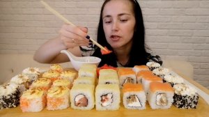 МУКБАНГ|СУШИ РОЛЛЫ🍣 | ROLLS МУКБАНГ| MUKBANG| ASMR