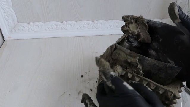 Кашпо из цемента FLOWER POT from  CEMENT handmade своими руками