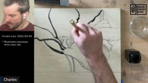 Reinforce My Drawing on the Woodblock with Ink