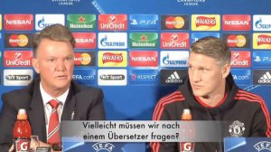 Bastian Schweinsteiger und Louis van Gaal: Dolmetscher unnötig | Manchester United - VfL Wolfsburg