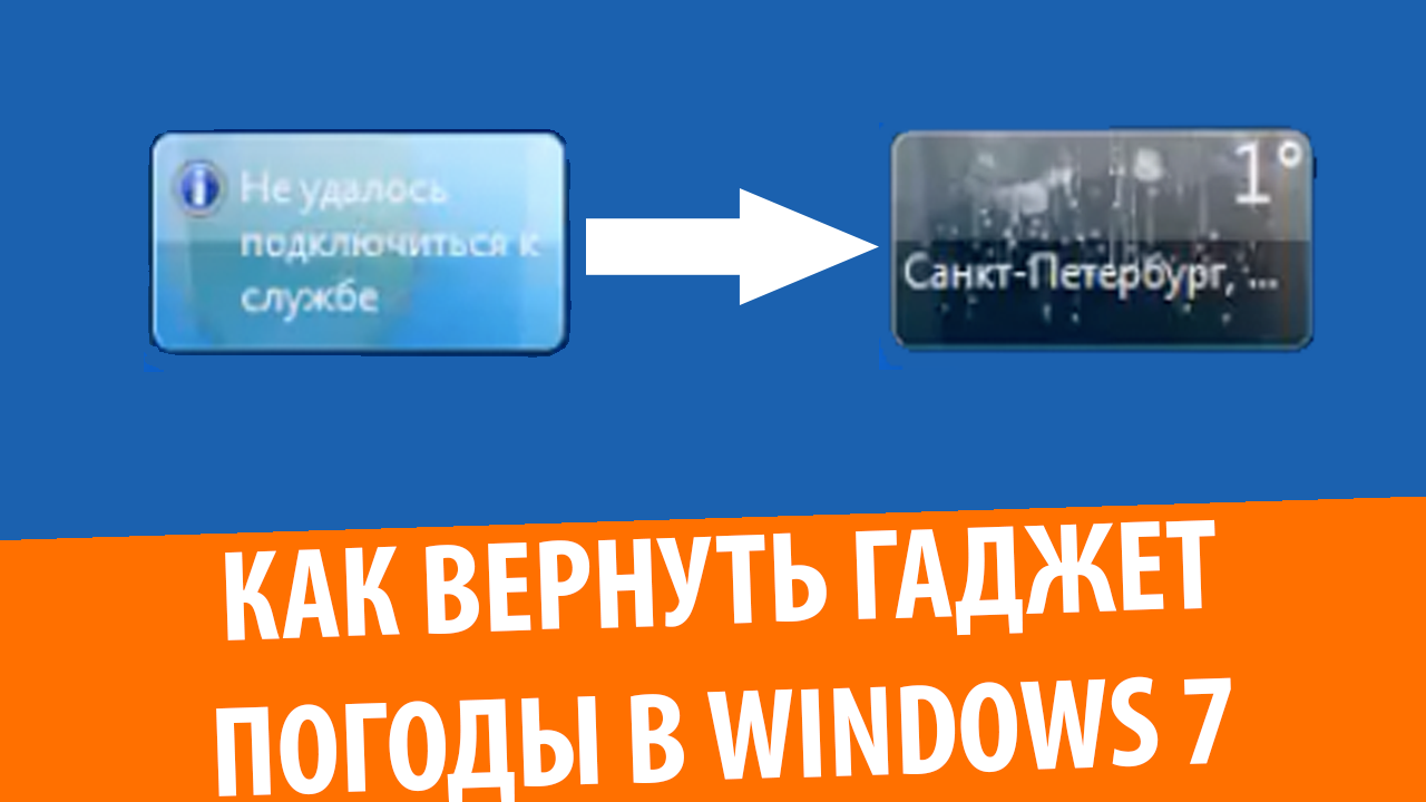 Как починить Гаджет Погоды Windows 7 (Третье видео)