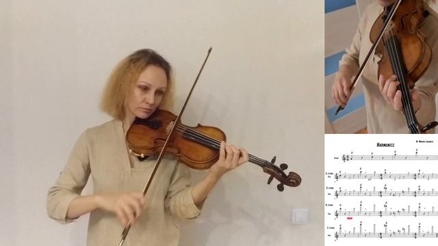 Флажолеты на скрипке, как играть квадратики в нотах? Violin harmonics. смотреть онлайн