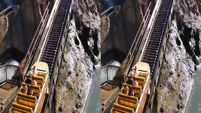 PortAventura, Tutuki Splash ride, 3D SBS video. Горка Tutuki в ПортАвентура. смотреть онлайн