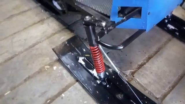 самодельный лыжный модуль для мотобуксировщика Барбос