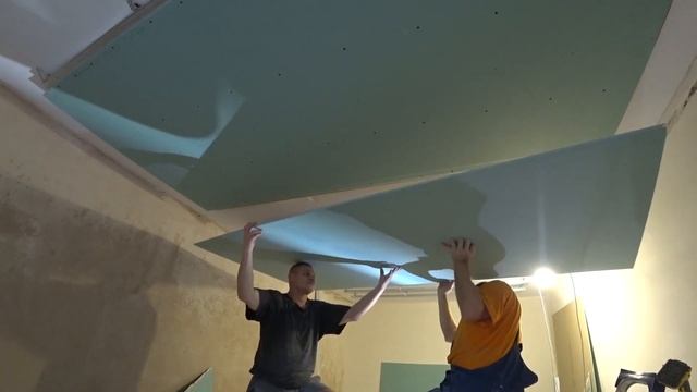 Прямой короб на потолке весь процесс монтажа гипсокартона смотреть онлайн
