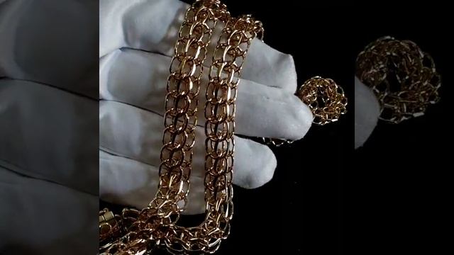 Золотая цепочка плетение Питон: вес 104гр., из красного золота 585 пробы, длина 60см., арт i94 смотреть онлайн