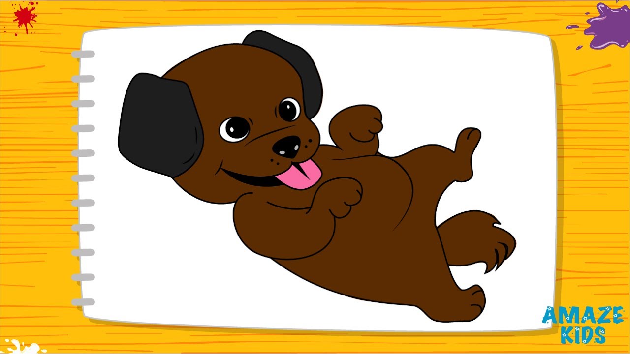 Как Нарисовать Животных - Собаку для Детей?Рисунки Своими Руками?Уроки Рисования для Начинающих?️ смотреть онлайн