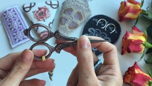 Вышивка крестом - чехлы для ножниц и шкатулка в стиле Тканевой Картонаж