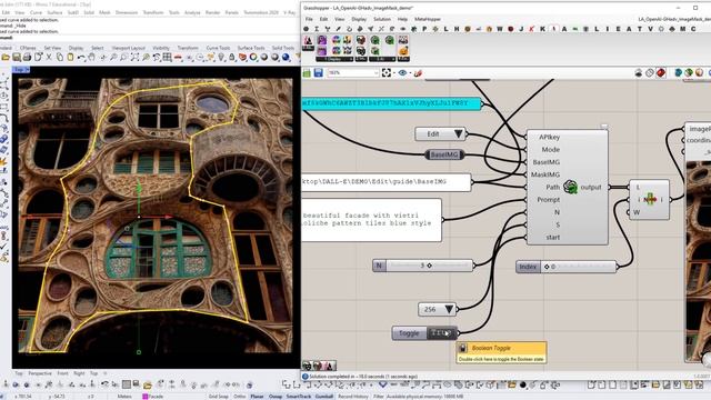 OpenAI (DALL-E) inside Grasshopper with Python Advanced version (EDIT mode) - Grasshopper DEV