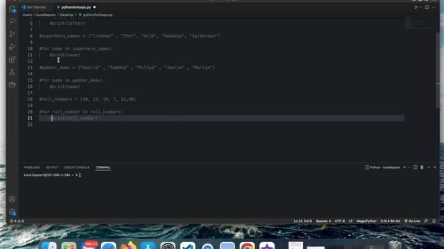 Python Basics Tutorials || For Loops in Python in Hindi