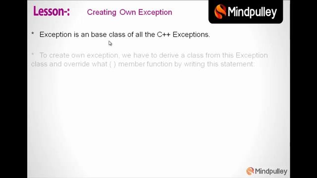 145 Creating our own exception - C++ LANGUAGE HINDI смотреть онлайн
