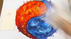 Рисование Инь-Ян в простой технике акриловой живописи