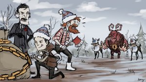 ШОК, легенды собрались перед НГ ???. Plarget, August DST, MrBadger. Don't Starve Together