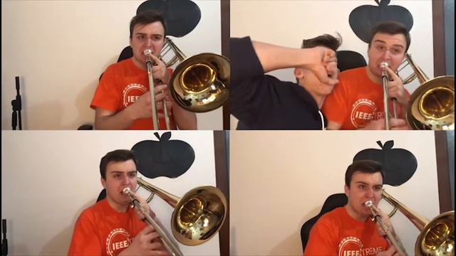 Tetris Theme - Trombone quartet смотреть онлайн