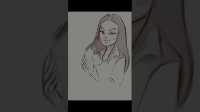 Рисую портрет в стиле Disney | Portrait drawing like Disney cartoon