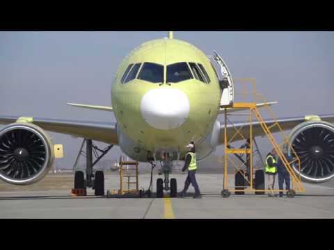 Опытный самолет МС-21-300 совершил перелет из Иркутска в Ульяновск