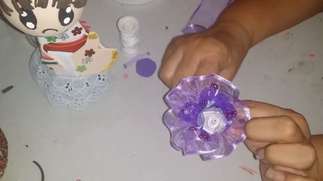 DIY como hacer flor de organza para tiara de niña смотреть онлайн