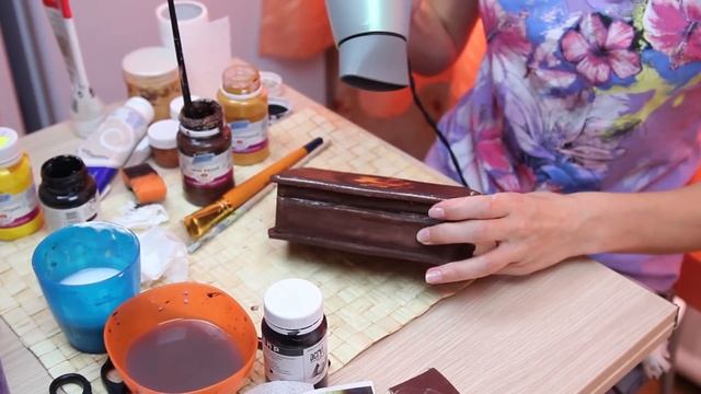 Декупаж шкатулки - состаривание и шебби шик