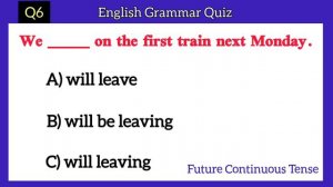 Can you pass this English test? | English grammar quiz : Part 16 | Future Continuous Tense | #quiz